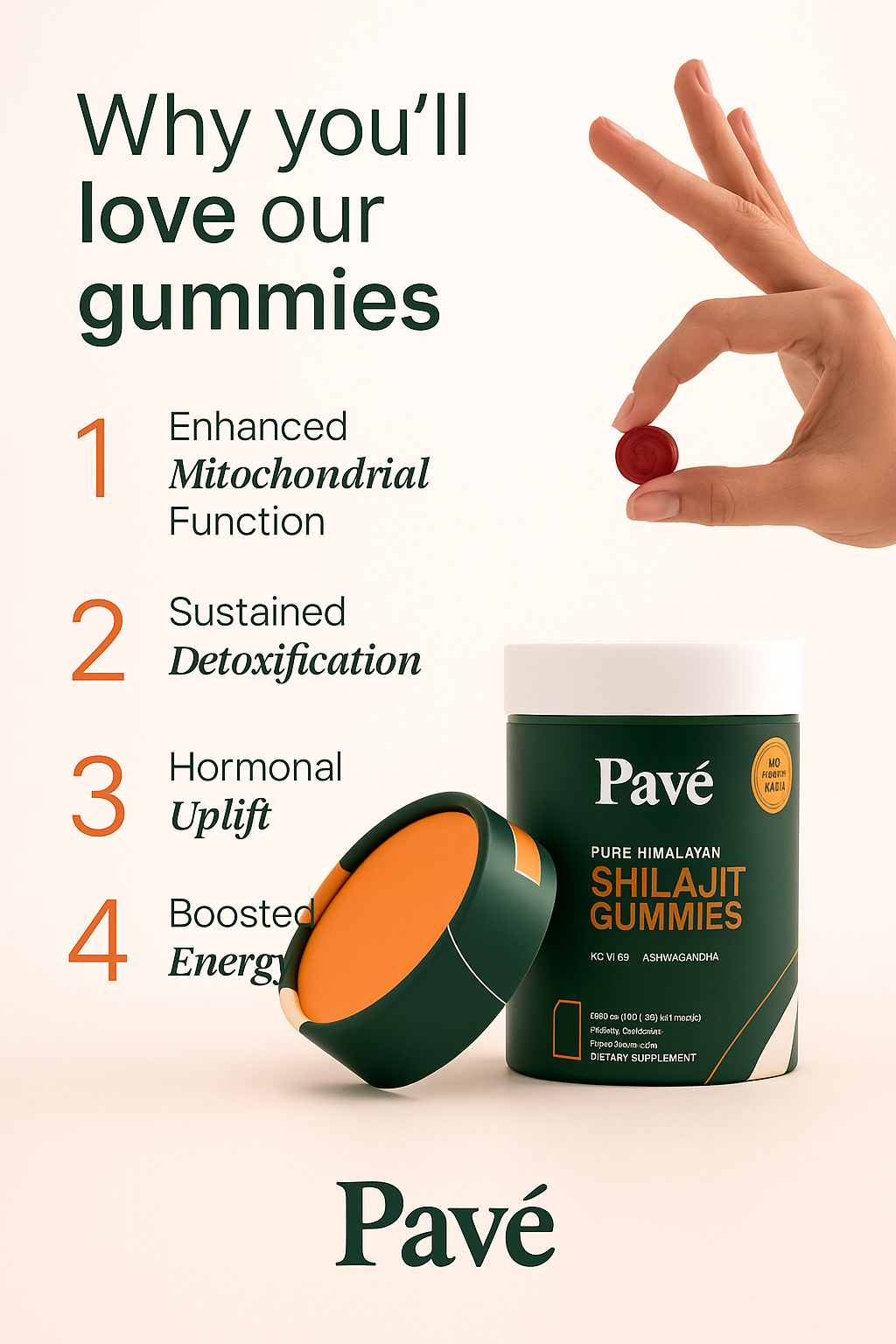 PAVÉ™ 2-in-1 Shilajit Gummies